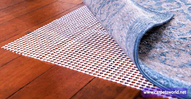 Special layers to prevent the carpet from sliding