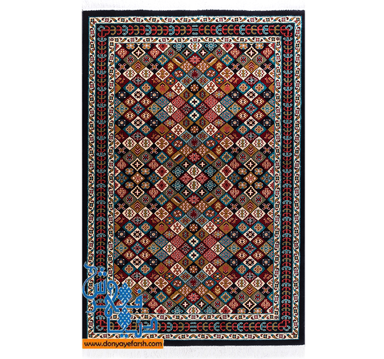 فرش ماشینی گبه پلی استر کد31 رنگ سورمه ای