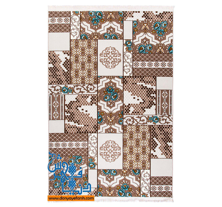 فرش ماشینی فانتزی گل برجسته فرش روز کد 104