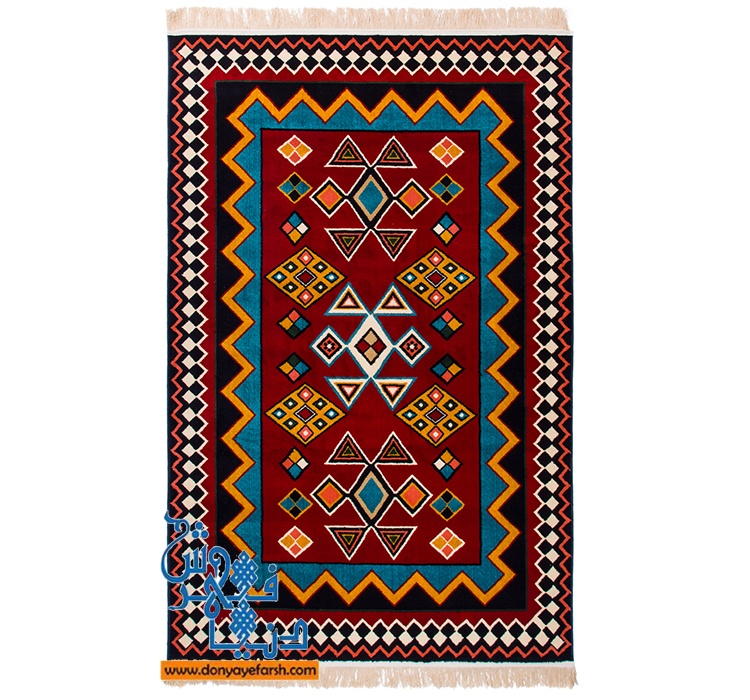 فرش ماشینی گبه پلی استر کد 1009