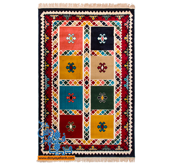 فرش ماشینی گبه پلی استر کد 1012