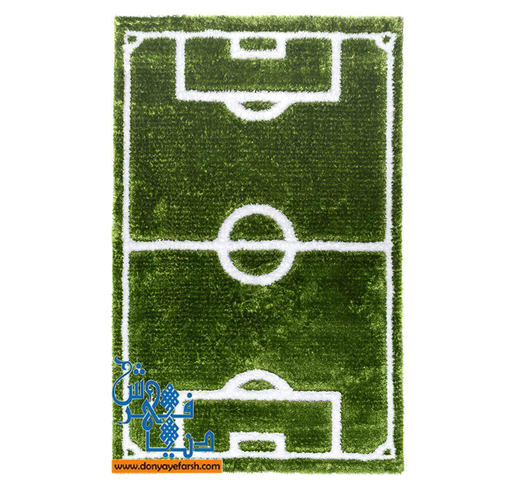 فرش ماشینی شگی فرش روز طرح زمین فوتبال