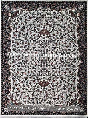 فرش ماشینی طرح افشان رنگ کرم