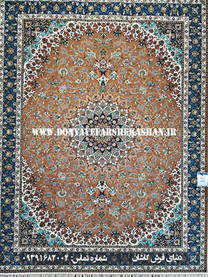 فرش ماشینی طرح ثریا نسکافه ای