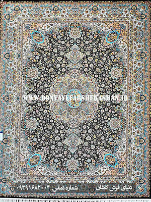 فرش ماشینی طرح تبریز سرمه ای