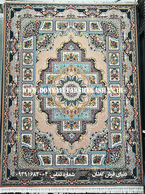 فرش ماشینی طرح حوض نقره نسکافه ای