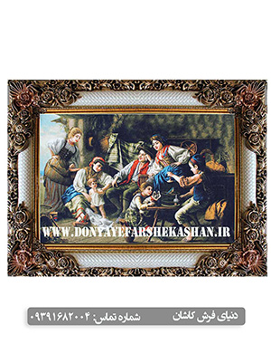 تابلو فرش ماشینی طرح فرانسوی کد 1042