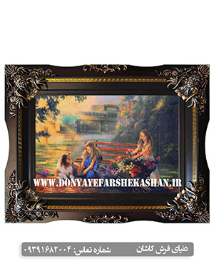 تابلو فرش ماشینی طرح فرانسوی کد 3631