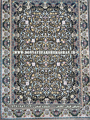 فرش افشان اسلیمی سرمه ای