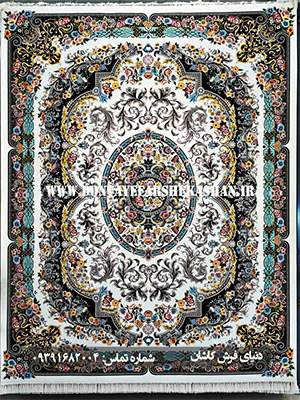 فرش ماشینی کاشان طرح رسپینا کرم